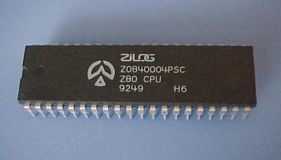Imagen de un C.I. Z80 de Zilog